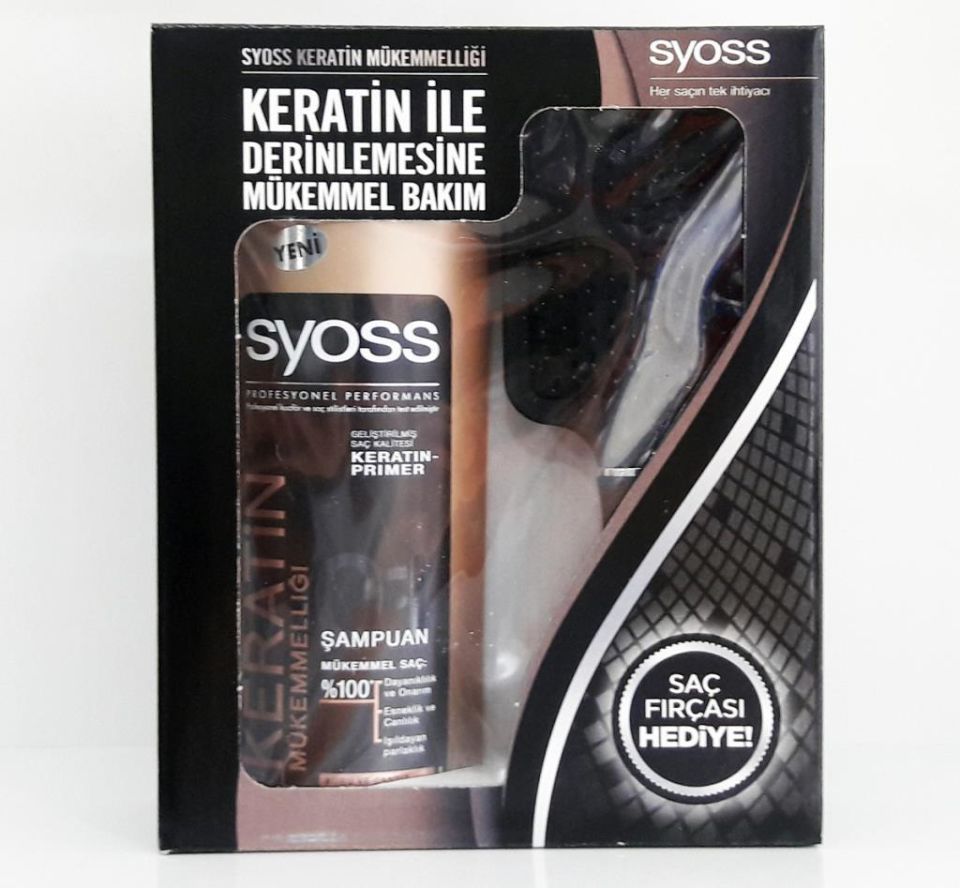 Syoss Şampuan 550 Ml Keratin + Saç Fırçası