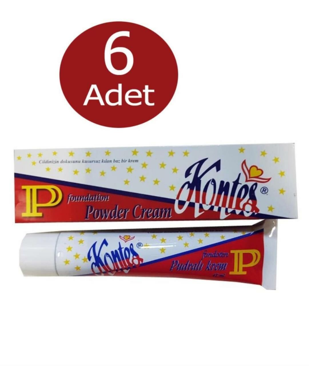 6 Adet Kontes Krem 45 Ml Fondoten Pudralı Beyazlatıcı