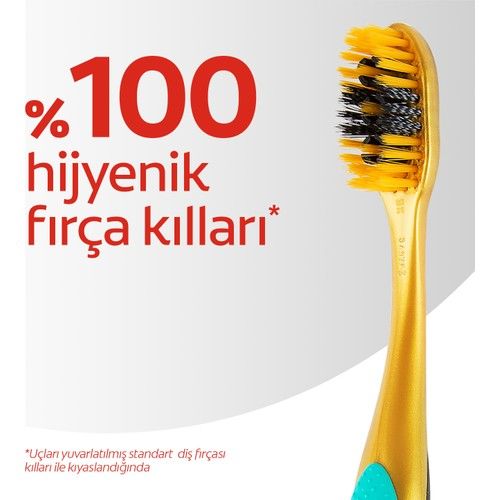Colgate 360 Charcoal Gold Dil Temizleyici İle Diş Fırçası Orta Yumuşak 1+1