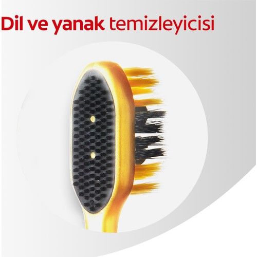 Colgate 360 Charcoal Gold Dil Temizleyici İle Diş Fırçası Orta Yumuşak 1+1