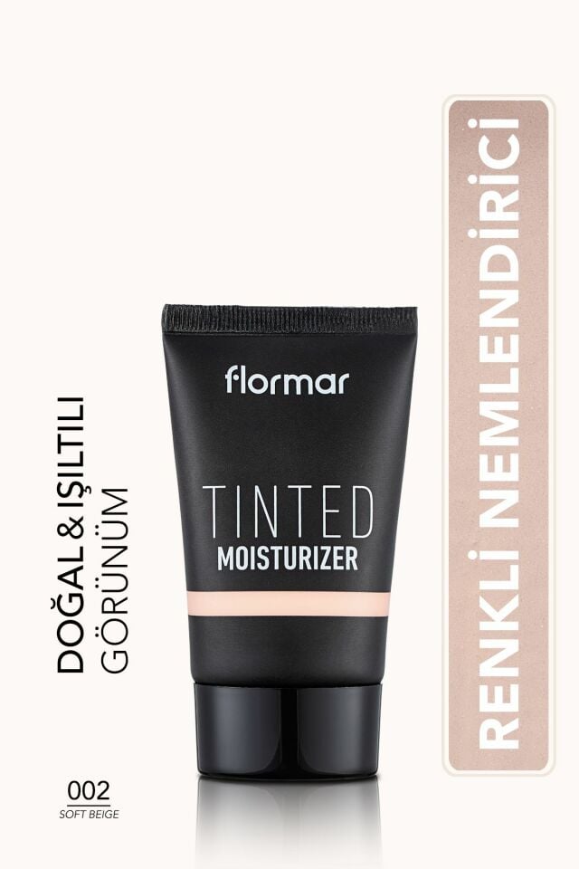 Flormar Tinted Moisturizer 002 Soft Beige Eşit Tonlu & Işıltılı Görünüm Veren Renkli Nemlendirici 30 Ml