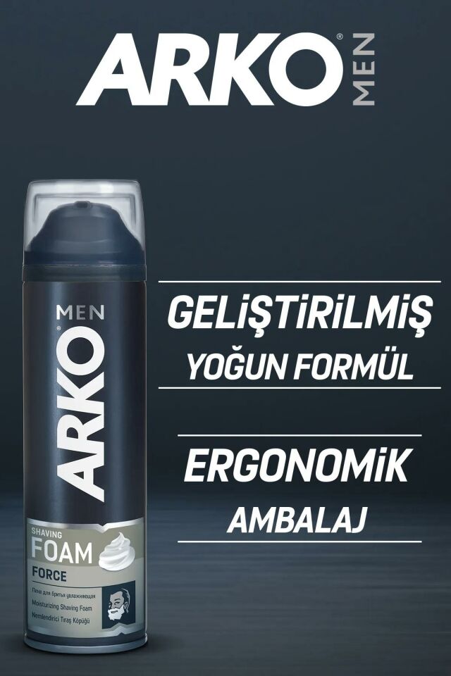 Arko Tıraş Köpüğü Force 200 Ml Nemlendiricili