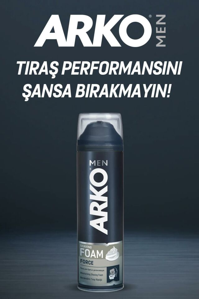 Arko Tıraş Köpüğü Force 200 Ml Nemlendiricili