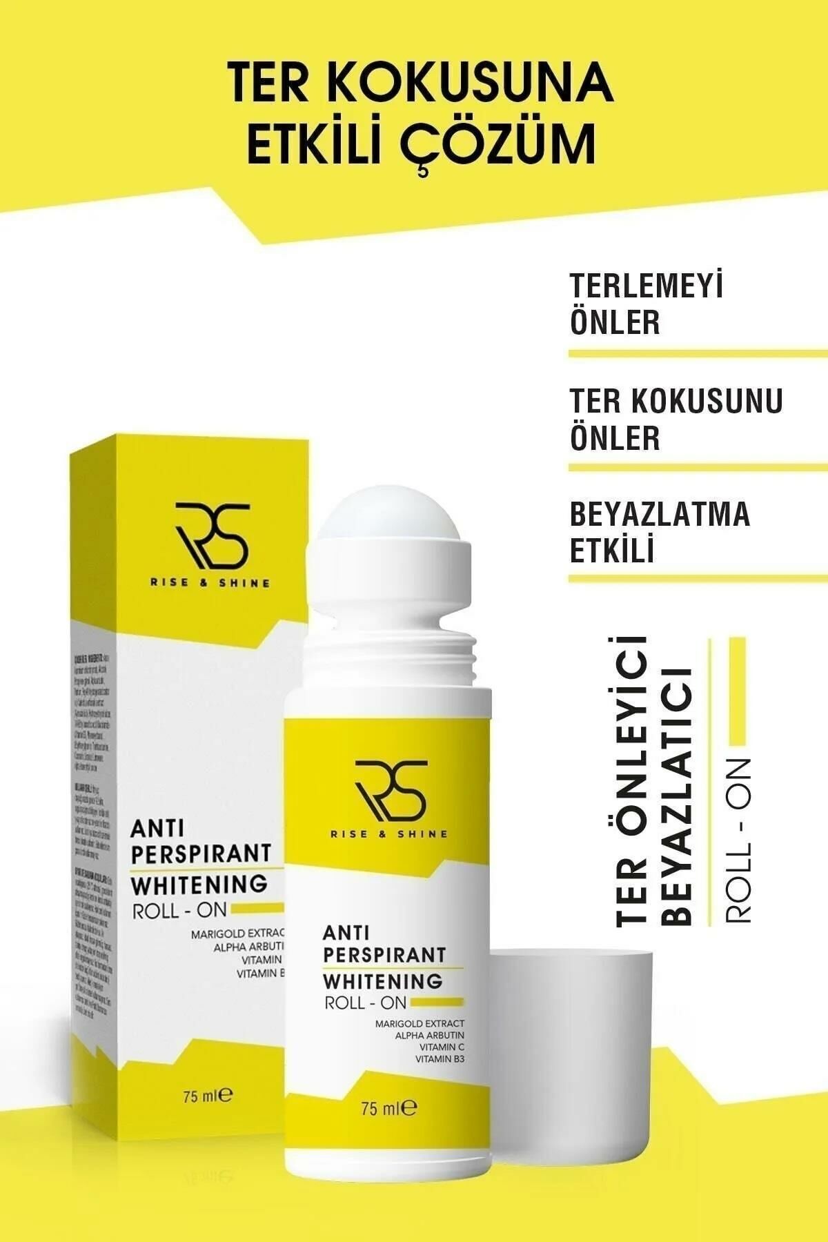 rise and shine Antiperspirant Whitening Roll-on - 75 Ml Ter Önleyici ve Beyazlatıcı Roll on