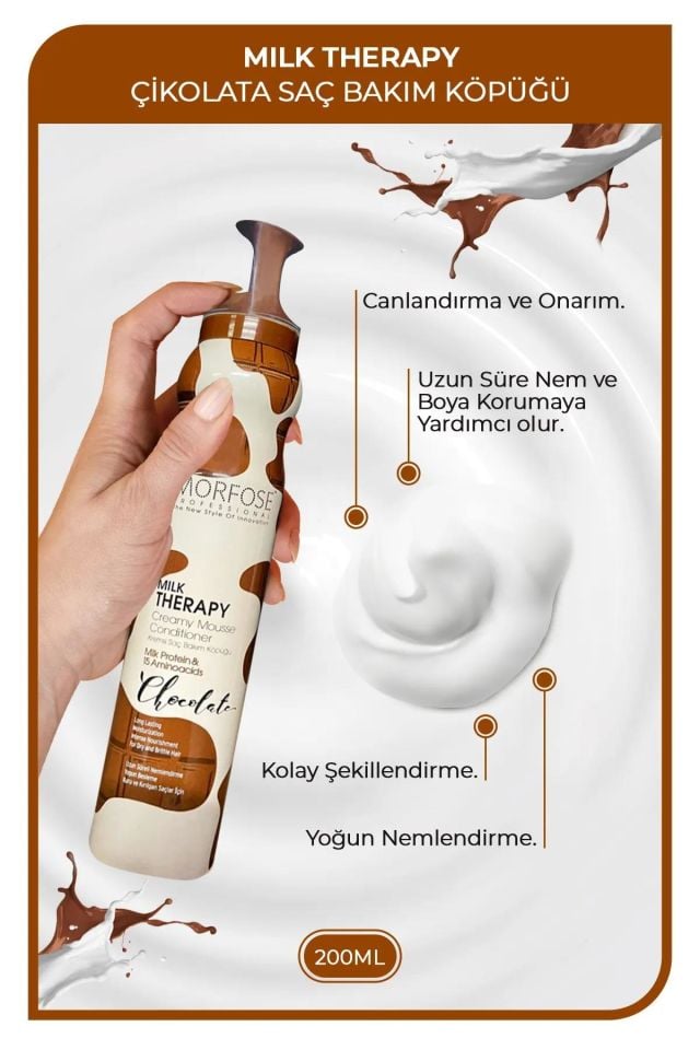 Morfose Milk Therapy Saç Köpüğü Chocolate 200 Ml