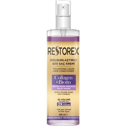 Restorex 200 ml Sıvı Saç Kremi Dolgunlaştırıcı Biotin ve Kollagen