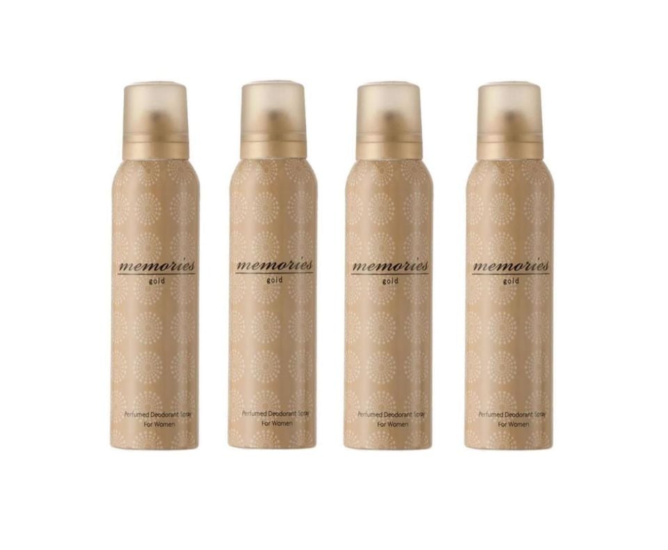 4 Adet Hunca Memories Gold 150 ml Kadın Parfüm Deodorant