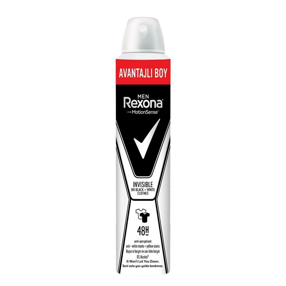 Rexona Deodorant Invisible Black White 200 Ml Men