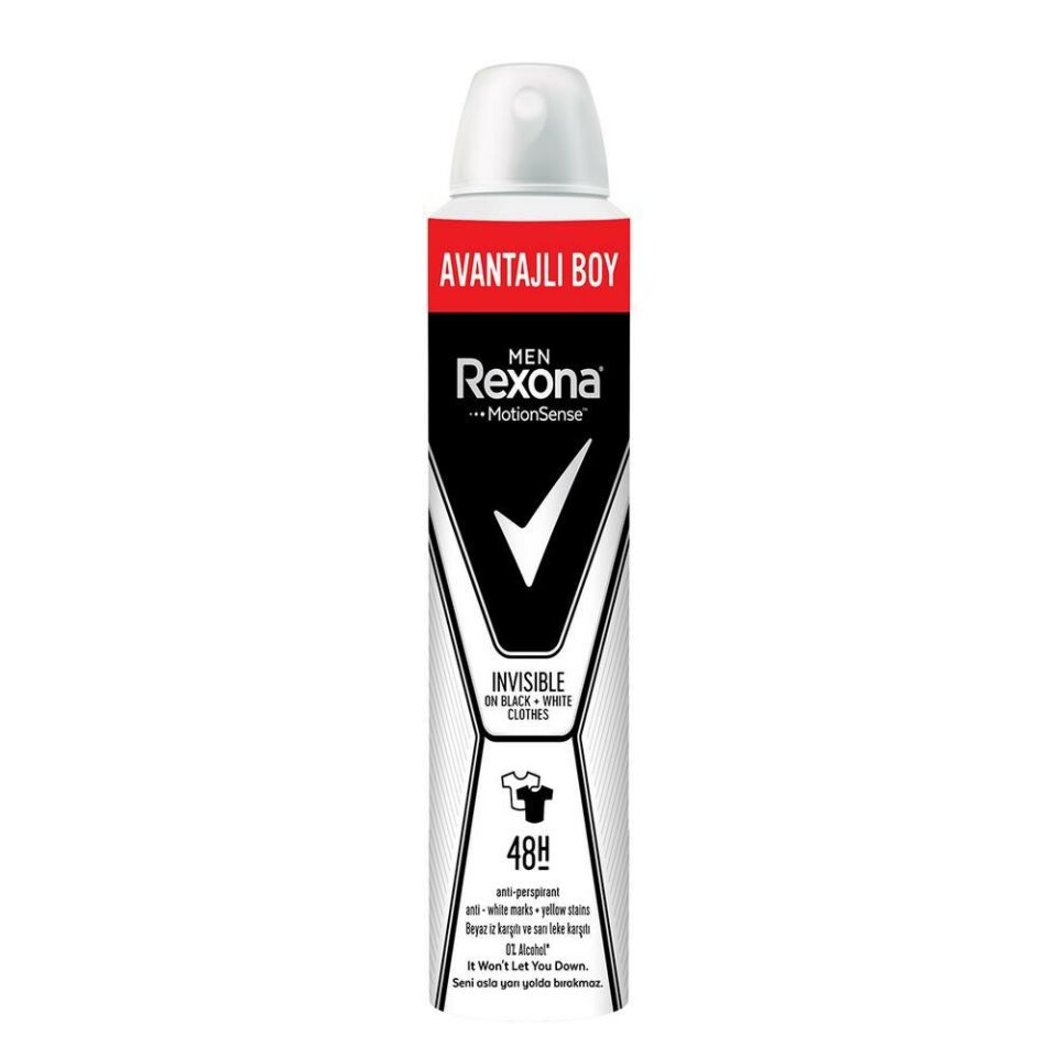 Rexona Deodorant Invisible Black White 200 Ml Men