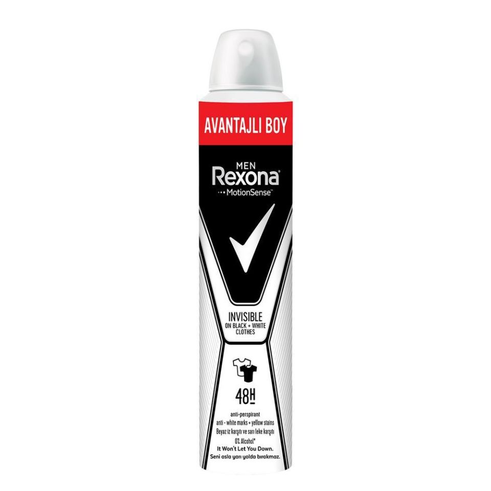Rexona Deodorant Invisible Black White 200 Ml Men