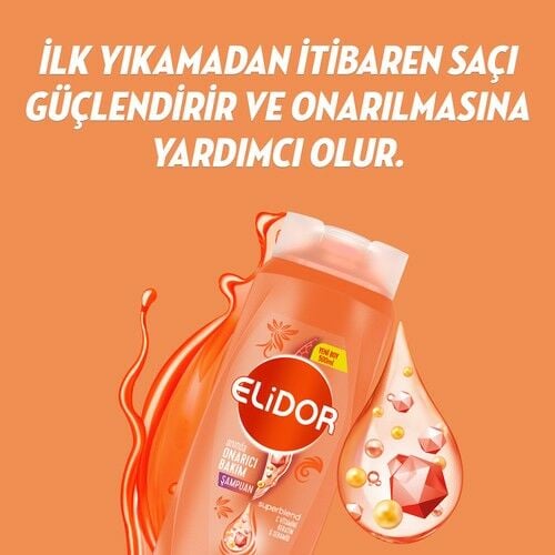 Elidor Superblend Saç Bakım Şampuanı Anında Onarıcı Bakım 500 ml + Serum Bakım Kremi 200 ml
