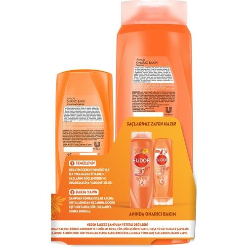 Elidor Superblend Saç Bakım Şampuanı Anında Onarıcı Bakım 500 ml + Serum Bakım Kremi 200 ml