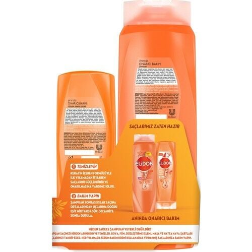 Elidor Superblend Saç Bakım Şampuanı Anında Onarıcı Bakım 500 ml + Serum Bakım Kremi 200 ml