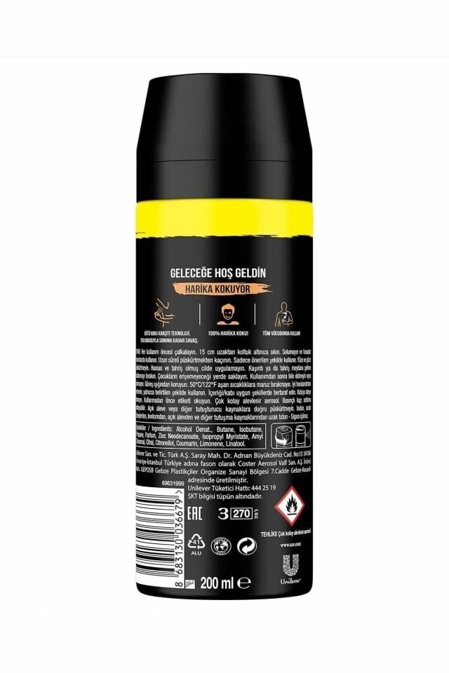 Axe Dark Temptation Deodorant 200 Ml 48 Saat Etkileyici Koku