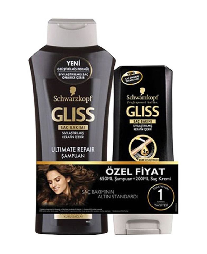 Gliss Ultimate Repair Şampuan 700 Ml + Saç Kremi 200 Ml