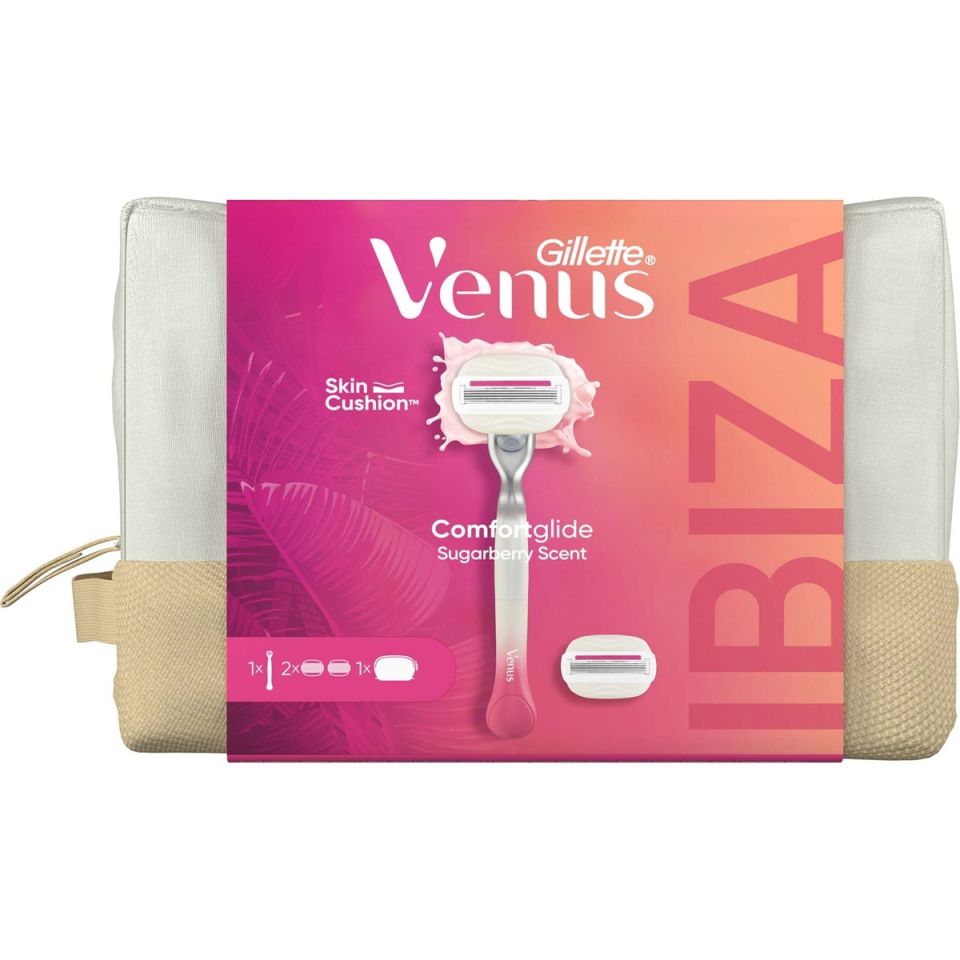 Gillette Venus Comfortglide Sugarberry + 2 Adet Yedek Başlık + Çanta 8700216534383
