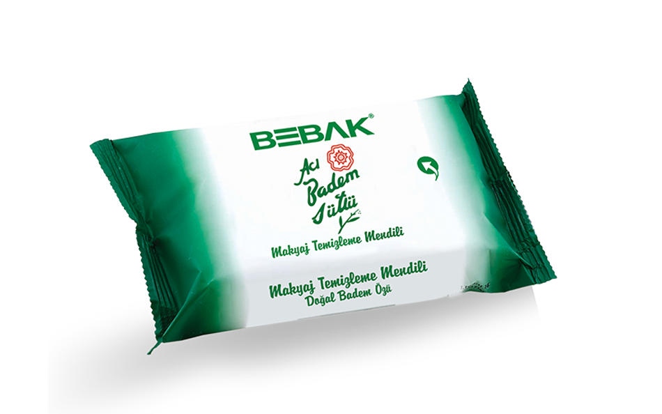 Bebak Acı Badem Sütlü Makyaj Temizleme Mendili 20 Adet