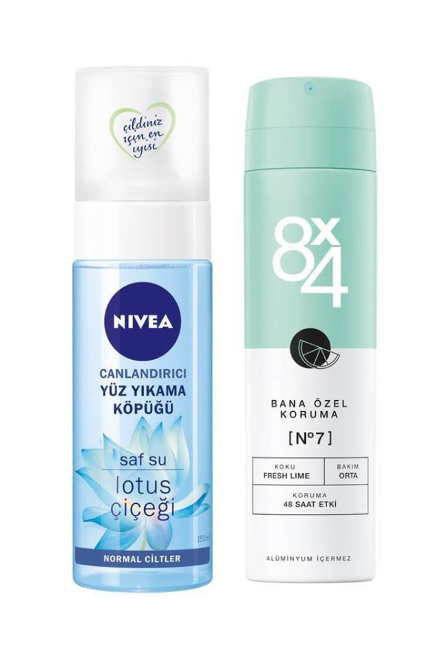 Nivea Canlandırıcı Yüz Yıkama Köpüğü + 8x4 Kadın Deodorant 150 Ml Bana Özel Koruma No 7