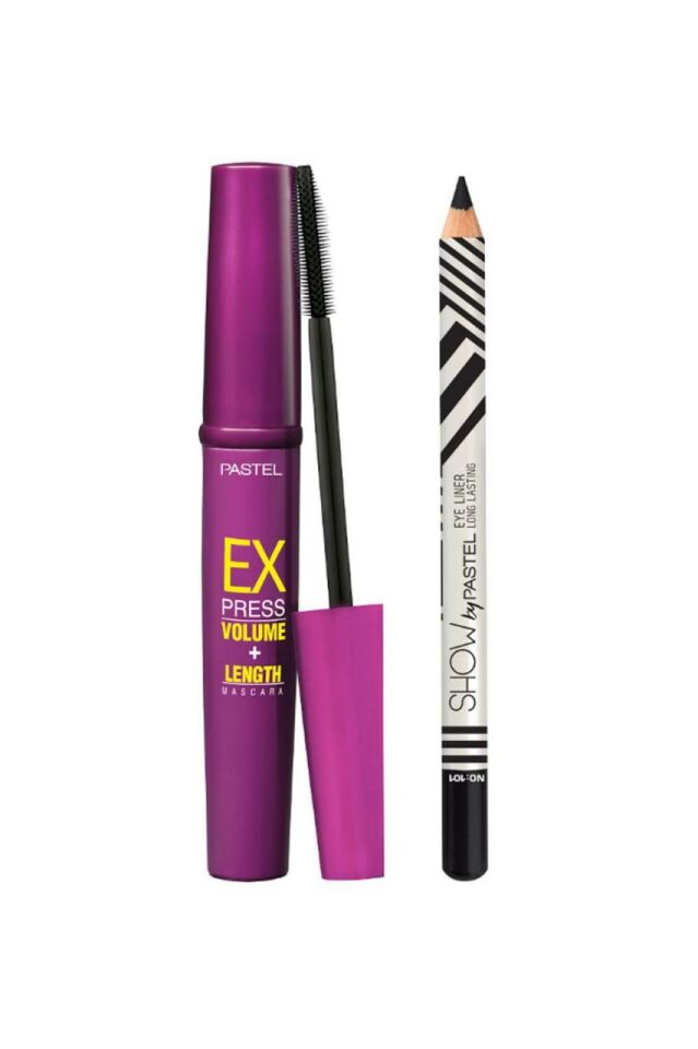 Pastel Express Volume + Length Maskara Göz Kalemi Hediyeli