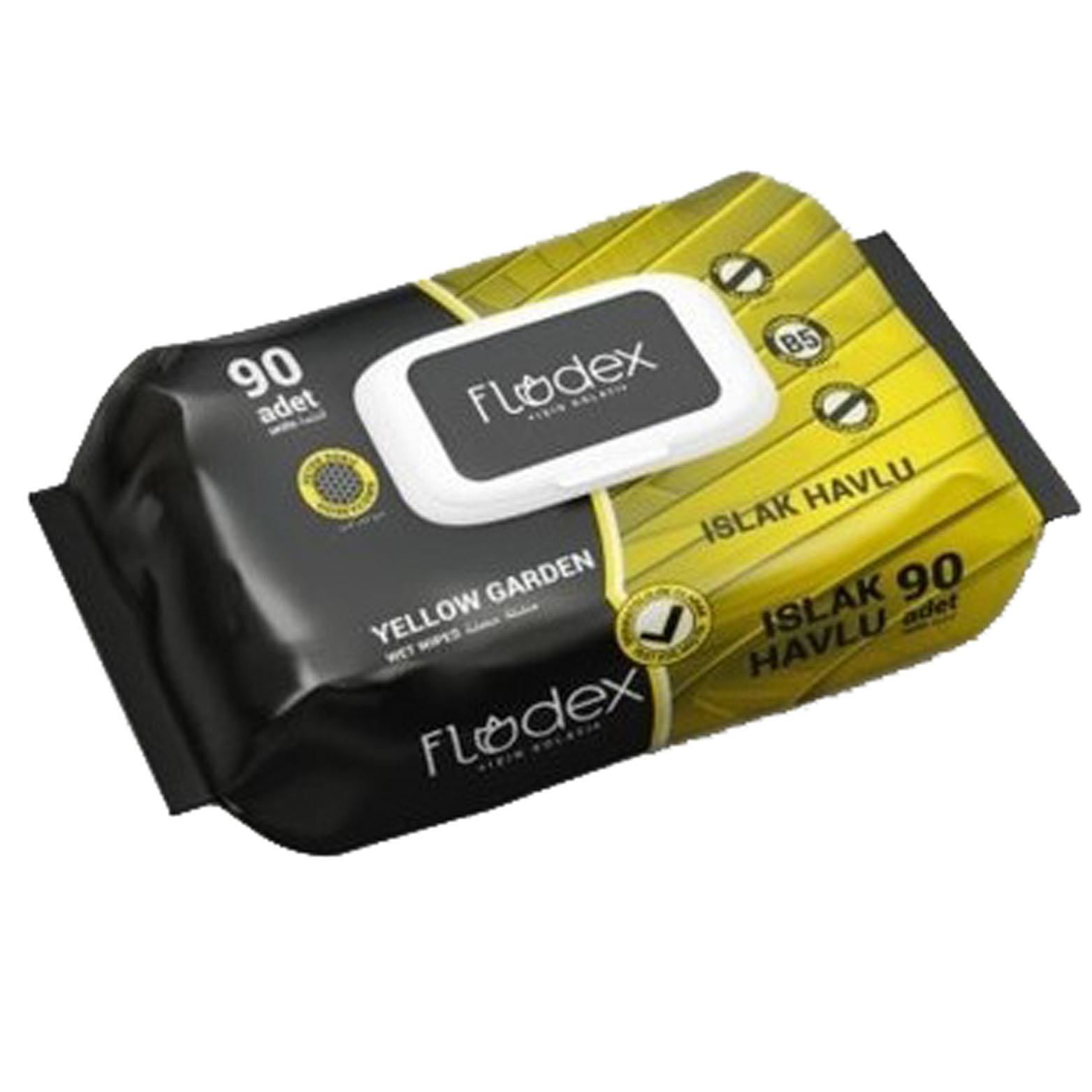Flodex 90 lı Kapaklı Islak Havlu Yellow Garden