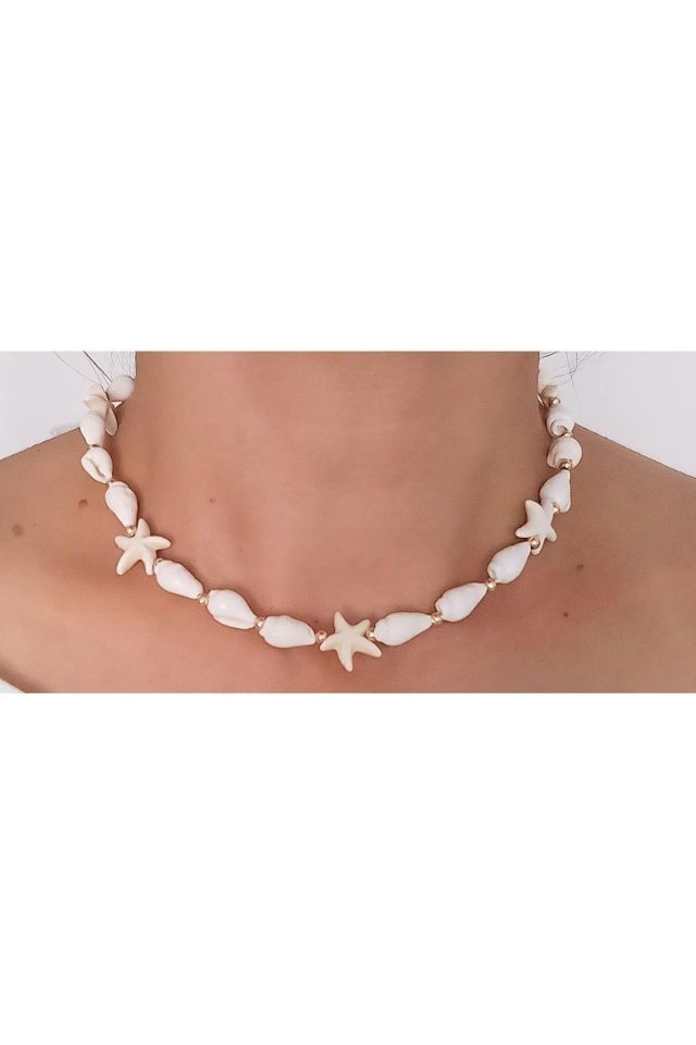 BNGaksesuar Deniz Kabuğu Deniz Kabuklu Doğaltaş Kolye