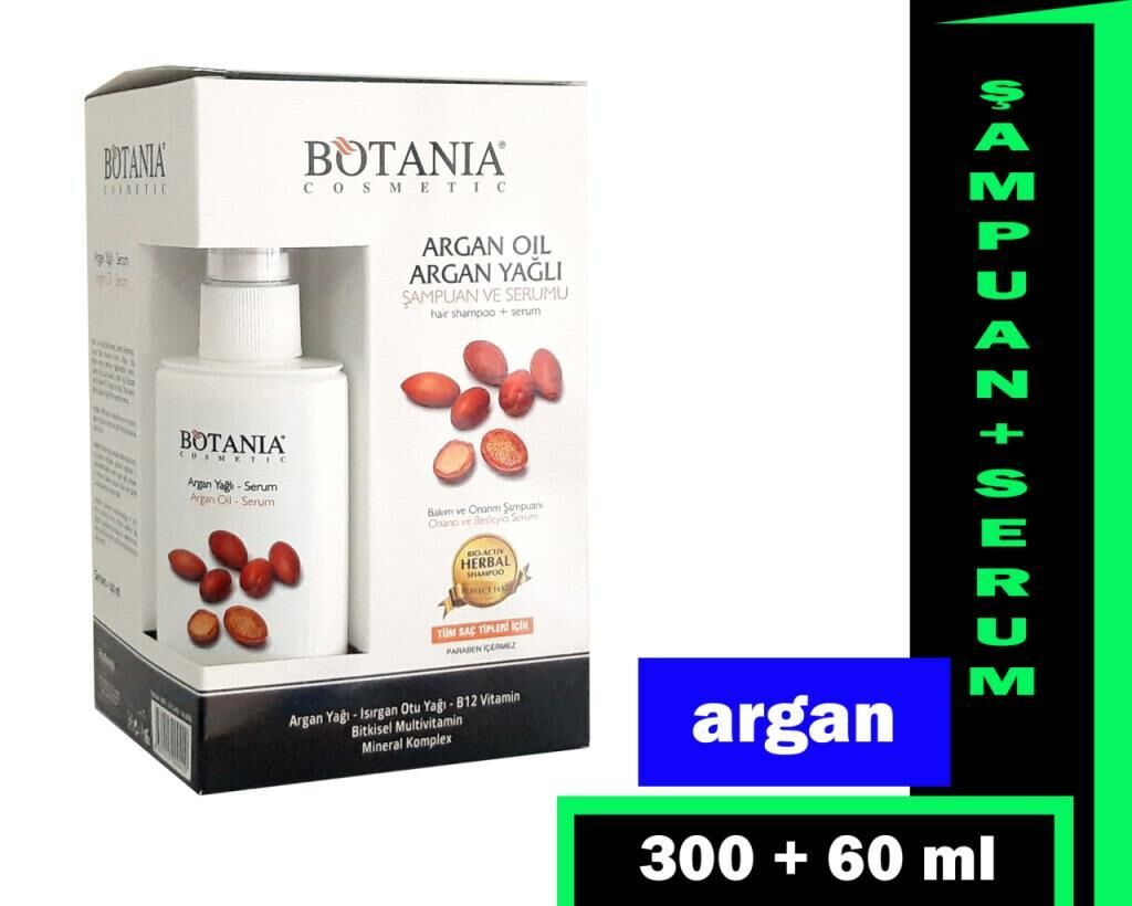 Botania Argan Yağlı Şampuanı 300ml + Serum 60ml