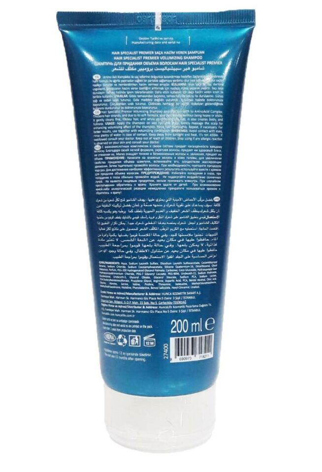 Huncalife Hair Specialist Premier Volume 200 ml Hacim Veren Şampuan