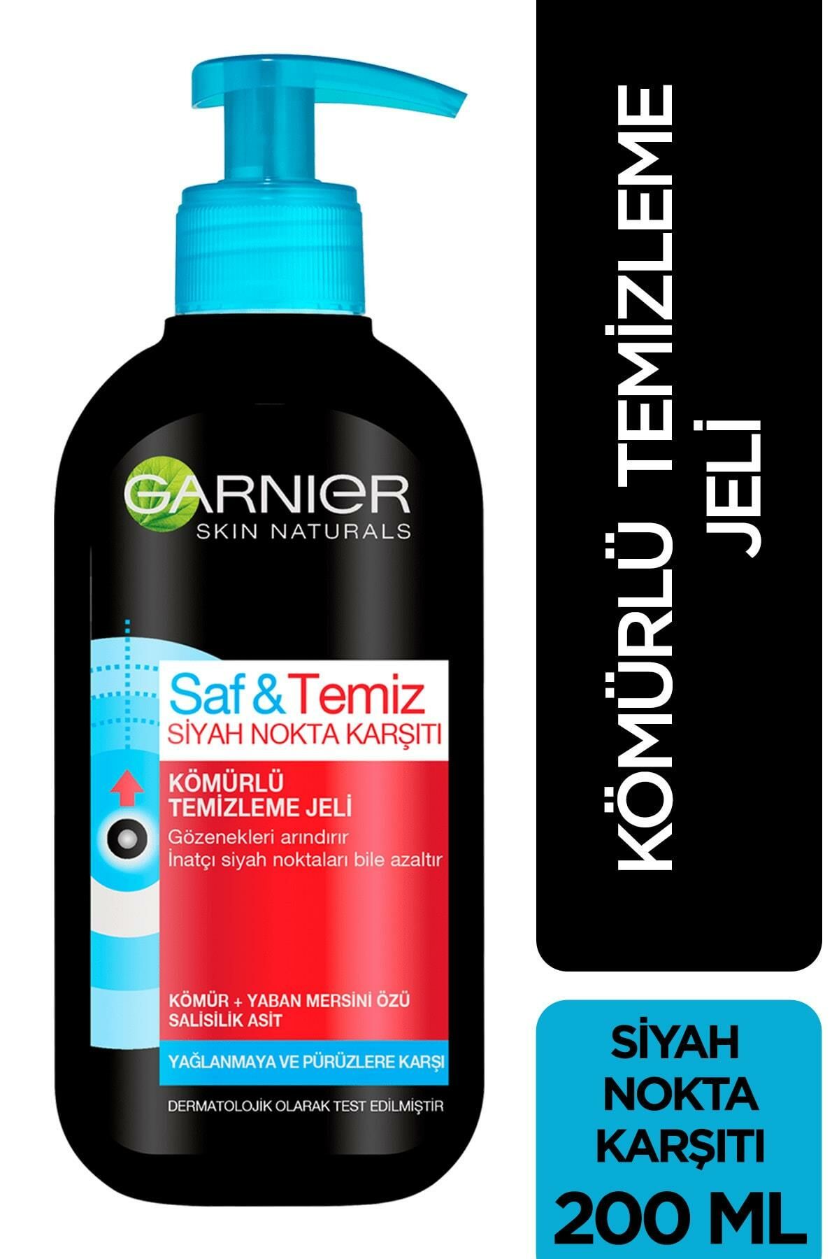 Garnier Saf Temiz Siyah Nokta Karşıtı Kömürlü Temizleme Jeli 200 ml