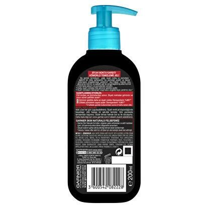 Garnier Saf Temiz Siyah Nokta Karşıtı Kömürlü Temizleme Jeli 200 ml