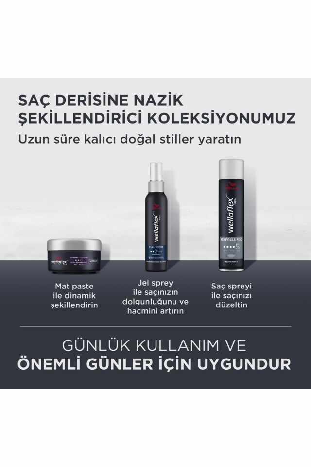 Wellaflex Men Express Fix Ekspres Sabit Tutucu Saç Spreyi Ultra Strong Hold - 250 ml