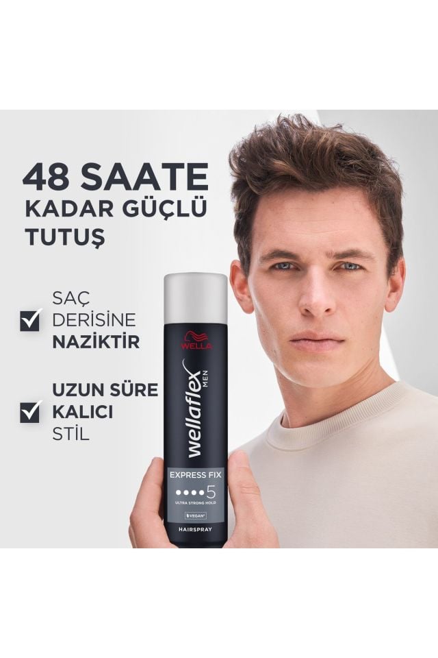 Wella Flex Men Express Fıx Saç Sprey Ultra Strong 250 Ml