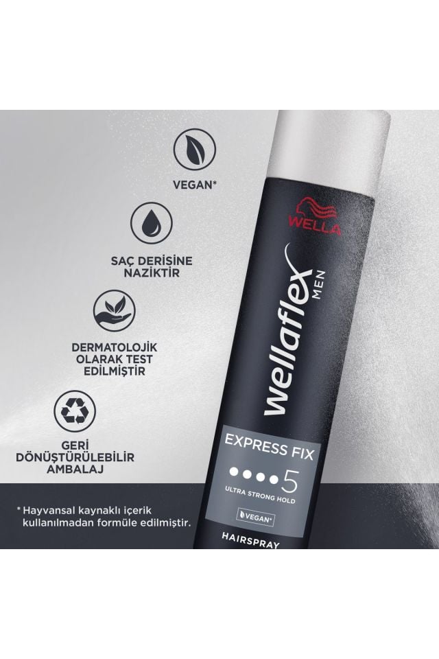 Wella Flex Men Express Fıx Saç Sprey Ultra Strong 250 Ml
