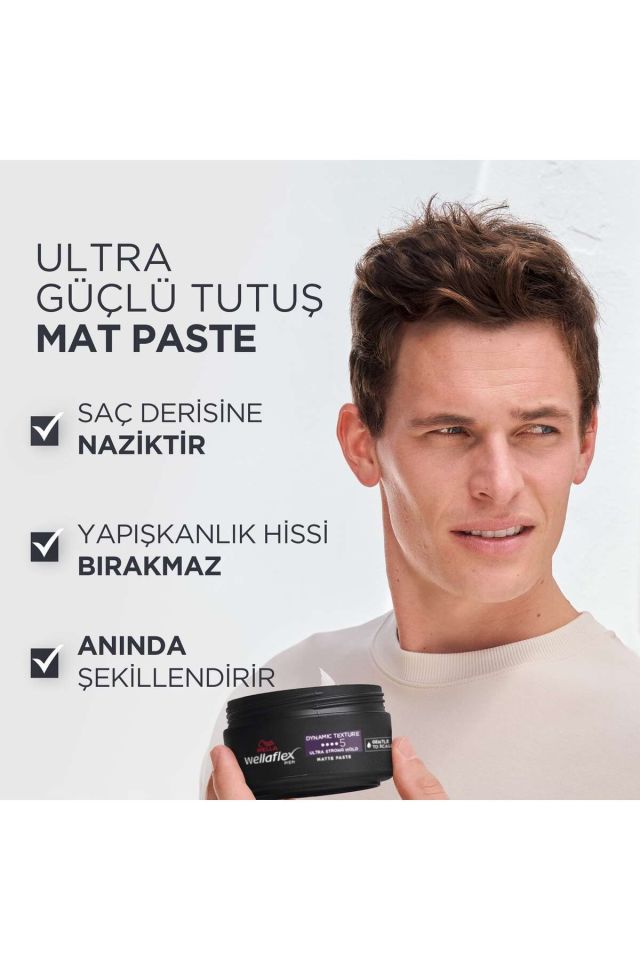 Wella Wellaflex Men Dynamic Texture Saç Şekillendirici Mat Wax 75 Ml
