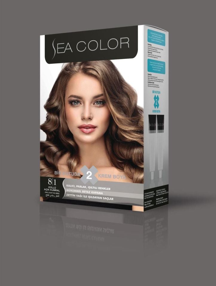 Sea Color Saç Boyası 8.1 Küllü Açık Kumral
