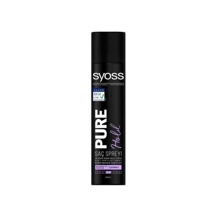 Syoss Saç Sprey Pure Hold 300 Ml 48 saat sertleştirmeden tutuş