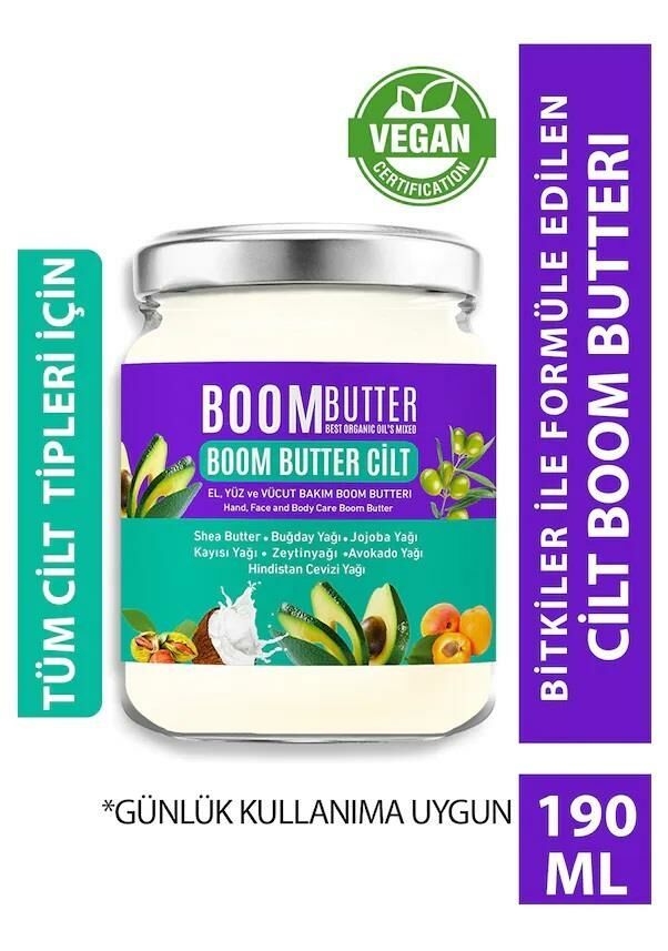BOOM BUTTER 7 Yağ içeren Kuruluk Karşıtı Onarıcı Cilt Bakım Yağı 190 ML