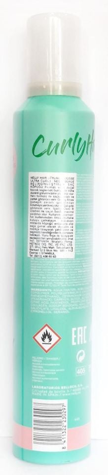 Nelly Saç Köpüğü Curl Hair Mousse 300 Ml Kıvırcık Saçlar Rizos Definidos