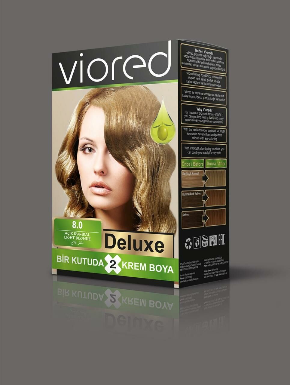 Sea Color Viored Deluxe Set Saç Boyası 8.0 Açık Kumral 2 Boyama