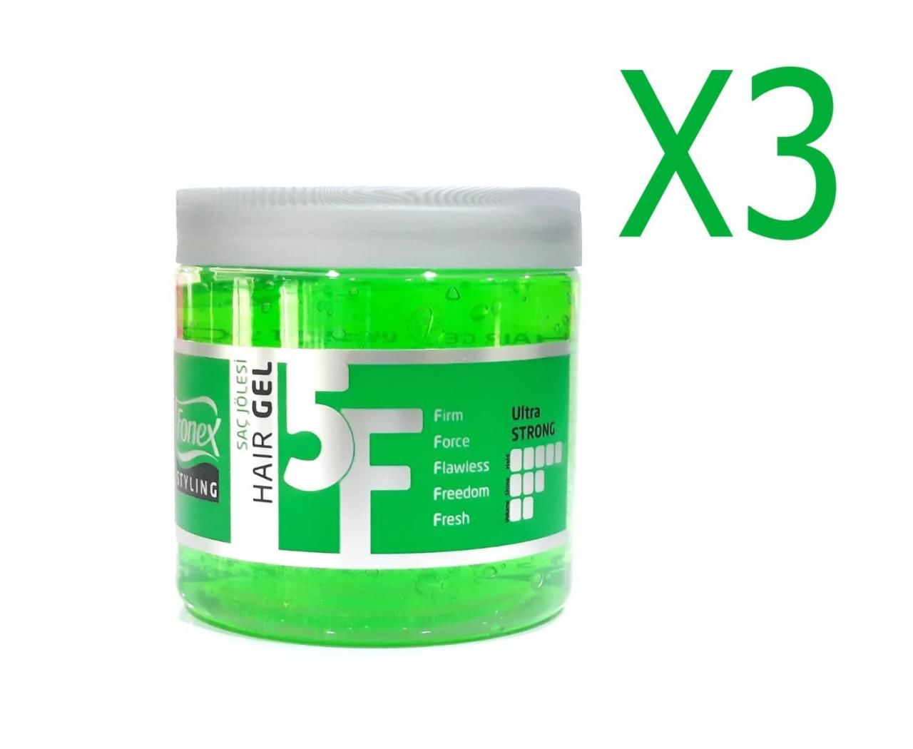 3 Adet Fonex Ultra Sert Jöle 500 Ml - Yeşil