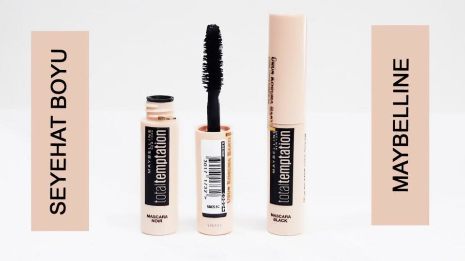 Maybelline Maskara Seyehat Total Temptation Siyah Standart Boyun Yarısı Çanta Boy