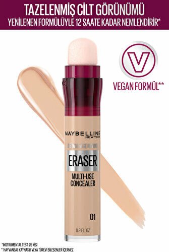 Maybelline New York Instant Anti Age Eraser Kapatıcı - 01 Light Concealer 6.8 Ml