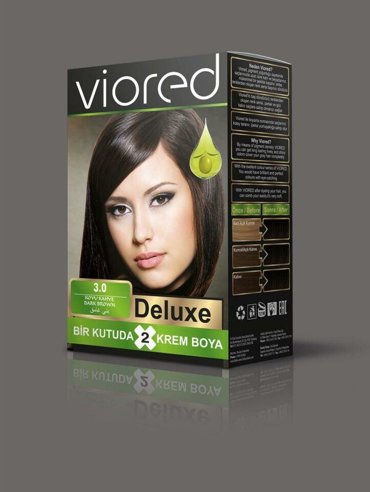 Sea Color Viored Deluxe Set Saç Boyası 3.0 Koyu Kahveı 2 Boyama