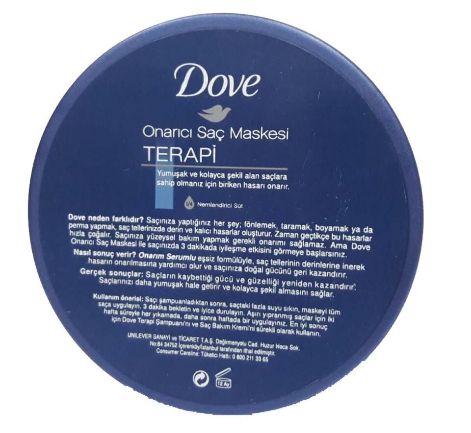 Dove Saç Maskesi Onarıcı Terapi 270 Ml Yoğun Onarıcı