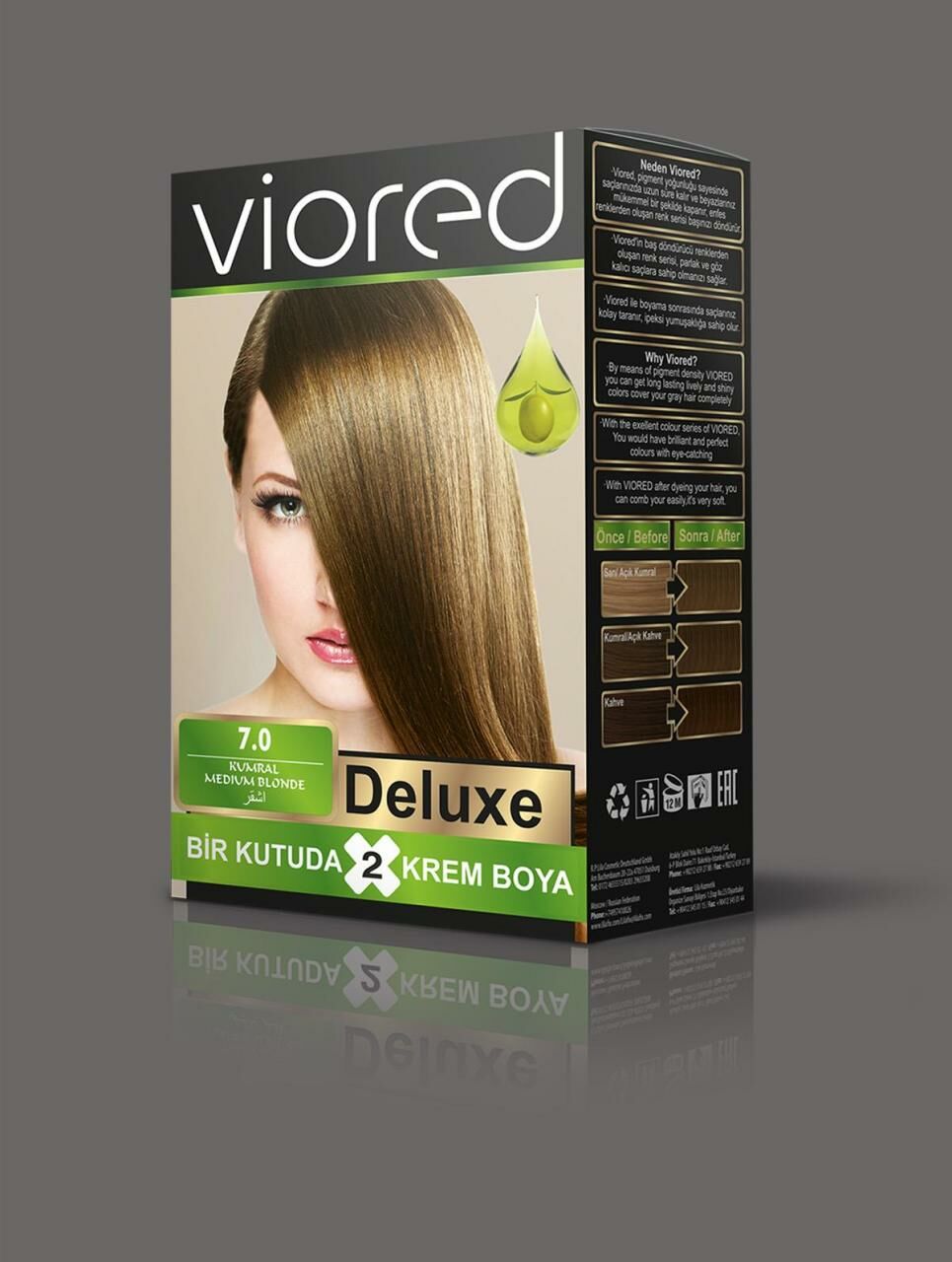 Sea Color Viored Deluxe Set Saç Boyası 7. Kumral  2 Boyama