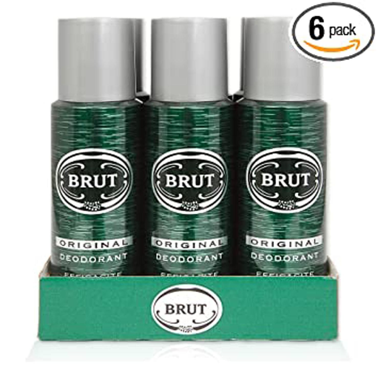 6 x Brut Original Deodorant Spray 200 Ml
