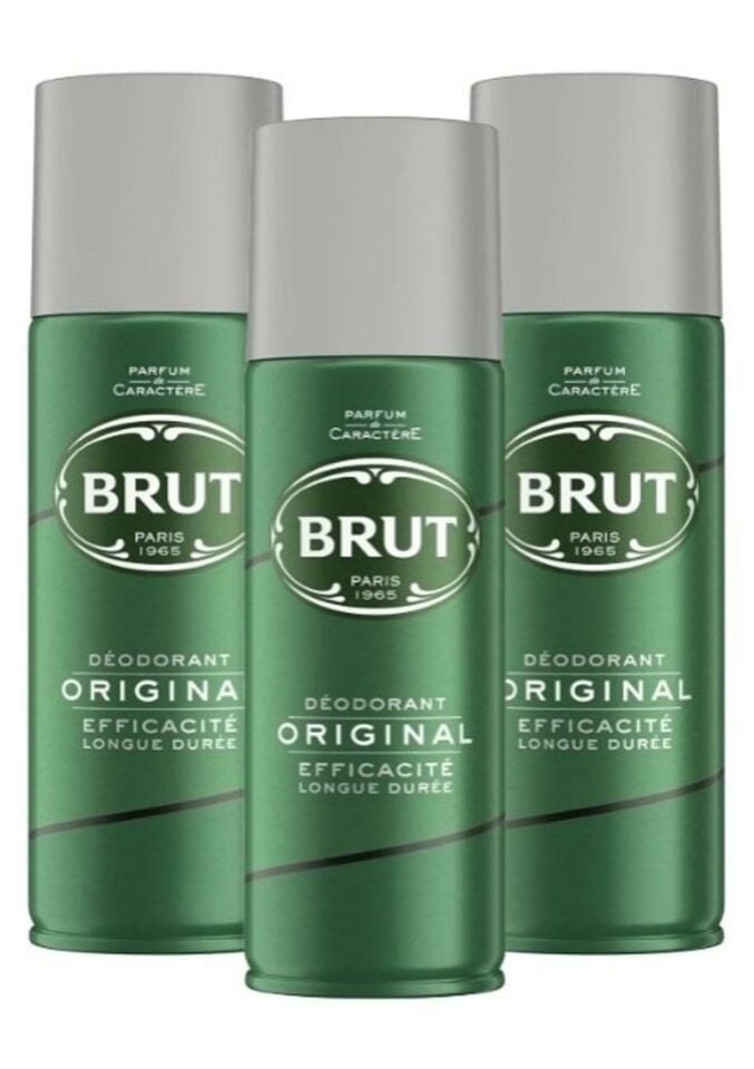 3 x Brut Original Deodorant Spray 200 Ml