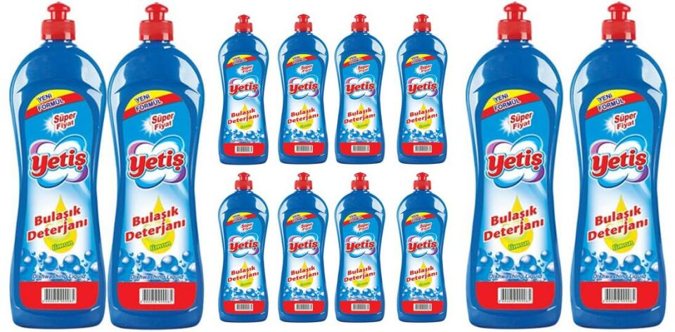 Yetiş Sıvı Bulaşık Deterjanı 12 Adet X 660 Gr Limon Koli