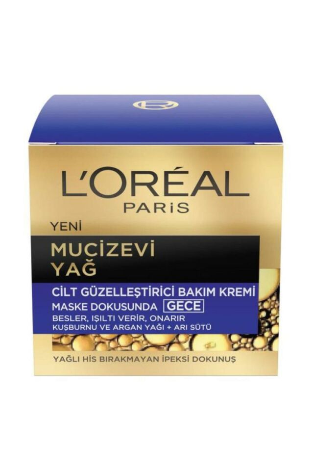 Loreal Mucizevi Yağ Güzelleştirici Gece Bakım Kremi Dermo Expertise 50 ml