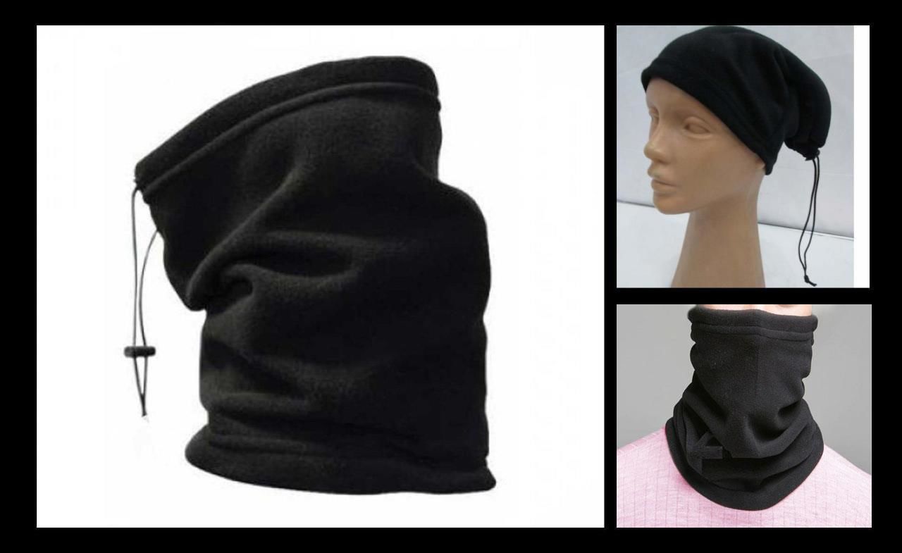 Siyah Polar Boyunluk Bere Unisex