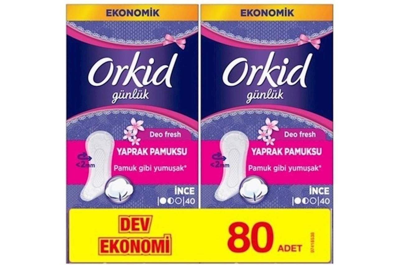 Orkid Yaprak Pamuksu Deofresh 80 li Günlük Ped